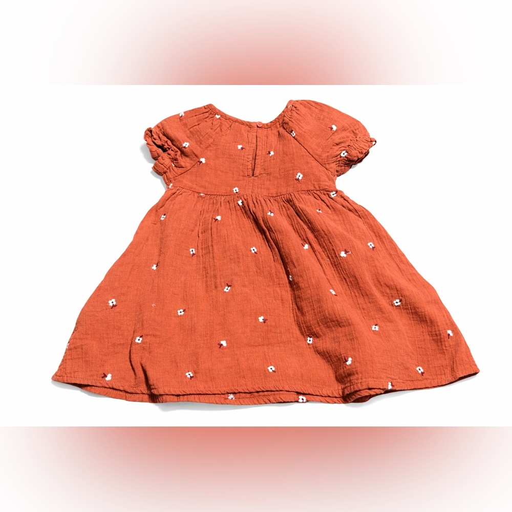 Cat & Jack Rust Kids Dress with Floral Accents